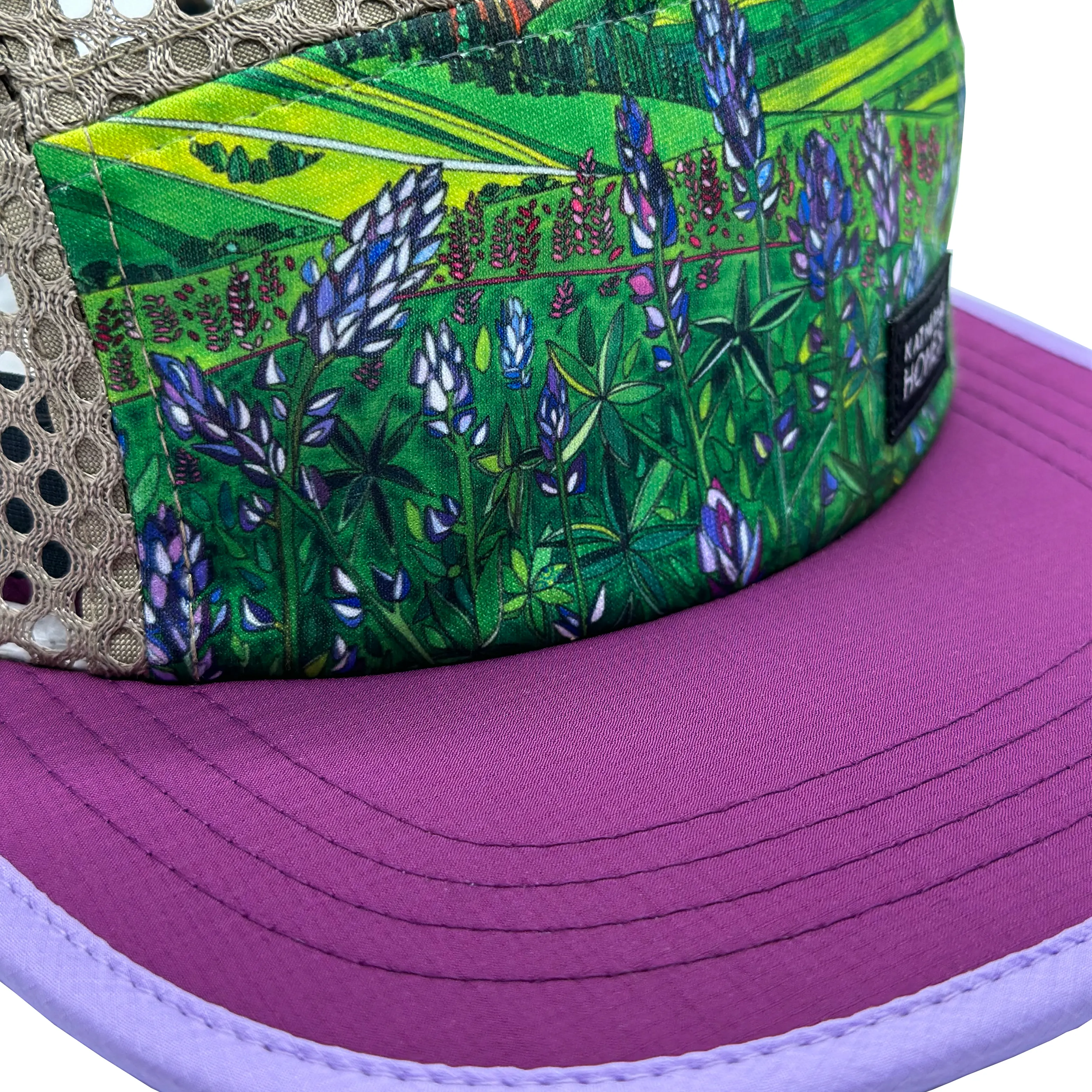 Glacier National Park Lupines | Running   Travel Hat | Grape   Lilac