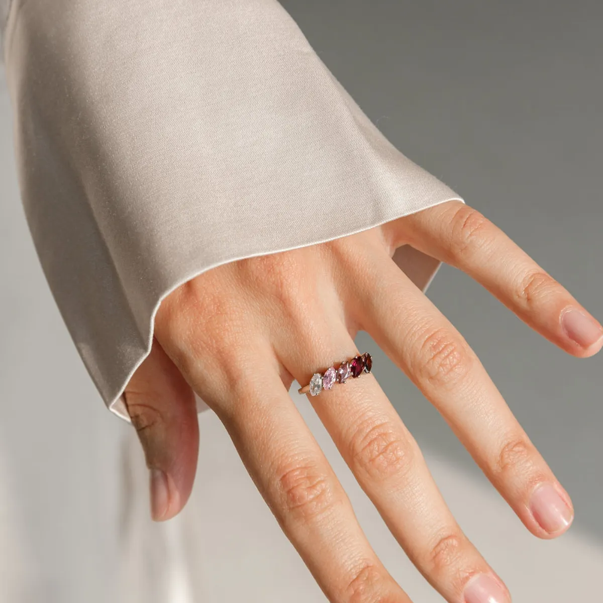 Gold plated Vire/Cuteness Ring With 5 Stones