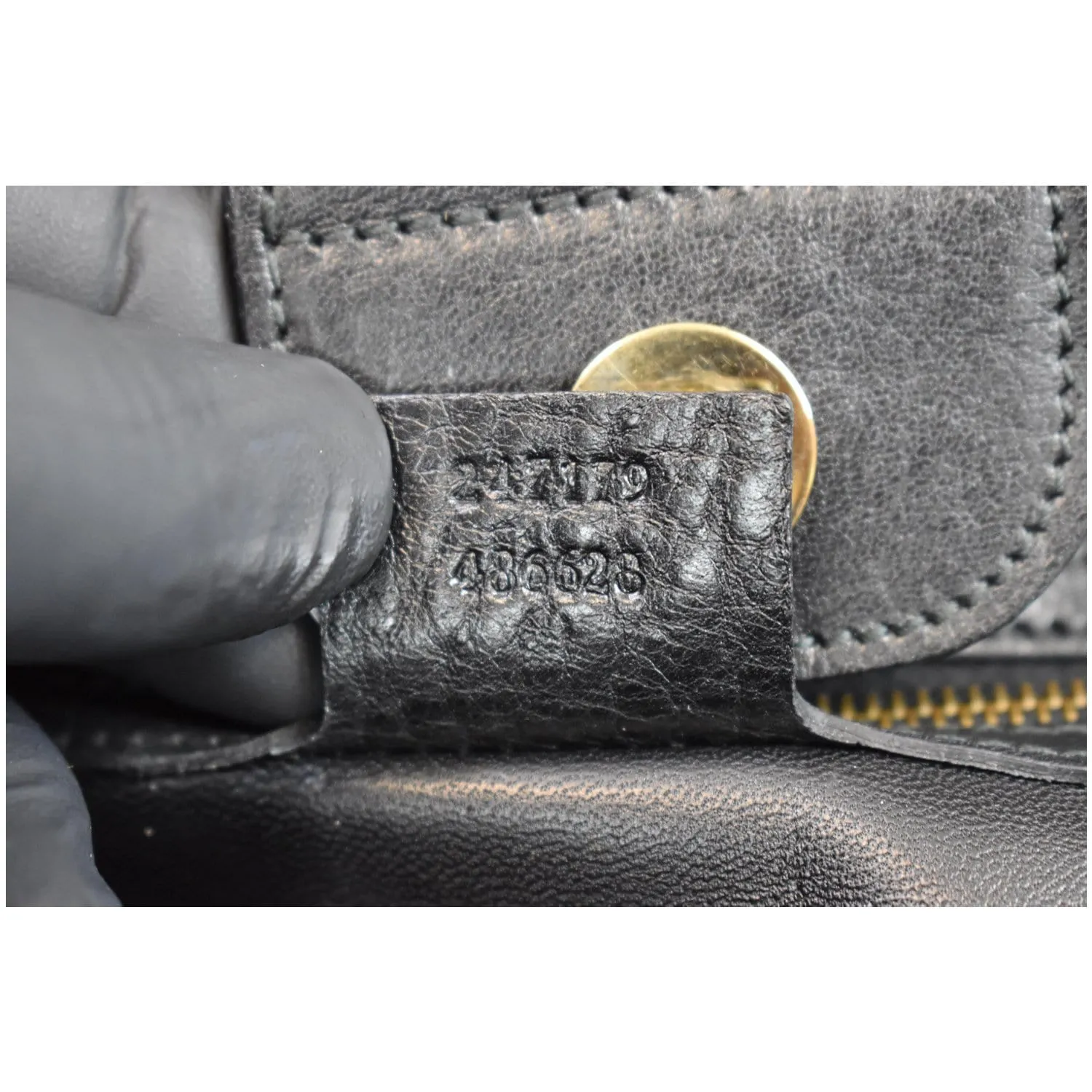 GUCCI Large GG Running Python Tote Bag Black 247179
