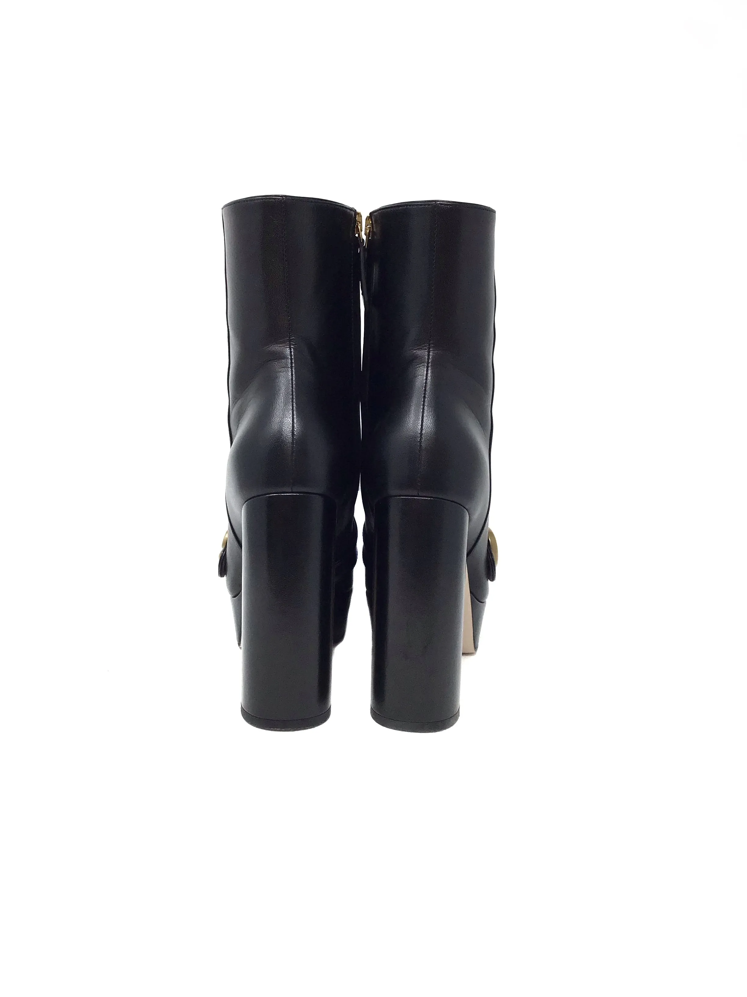 Gucci W Shoe Size 39.5 WB! 'Malaga Kid' GG Marmont Platform Bootie