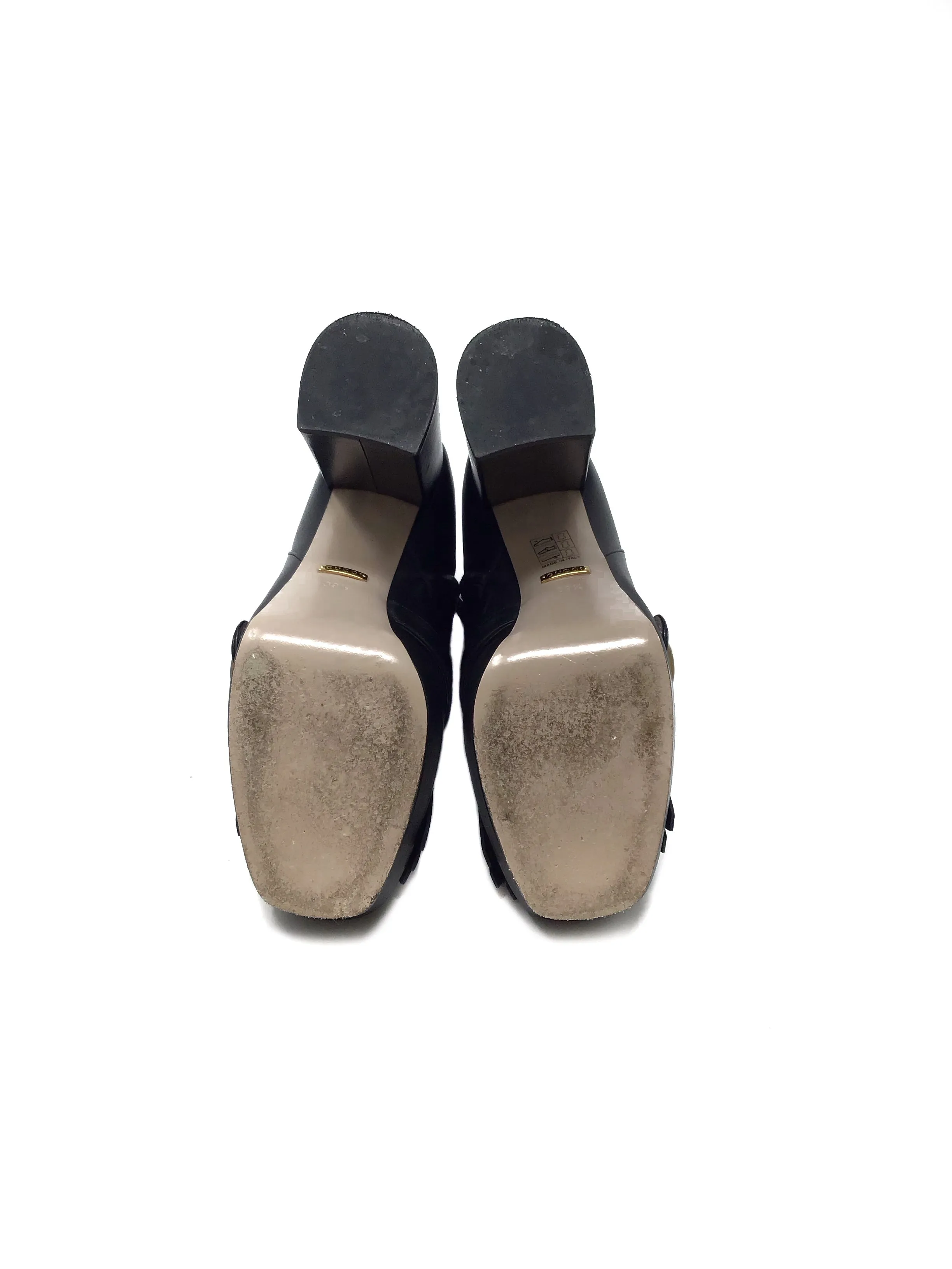 Gucci W Shoe Size 39.5 WB! 'Malaga Kid' GG Marmont Platform Bootie