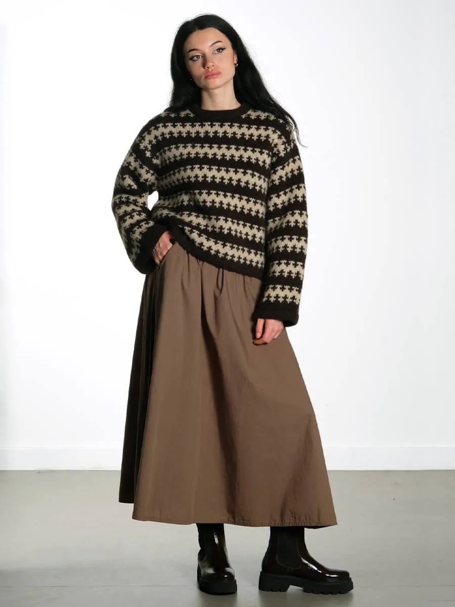 Hailey Skirt - Cotton - Walnut