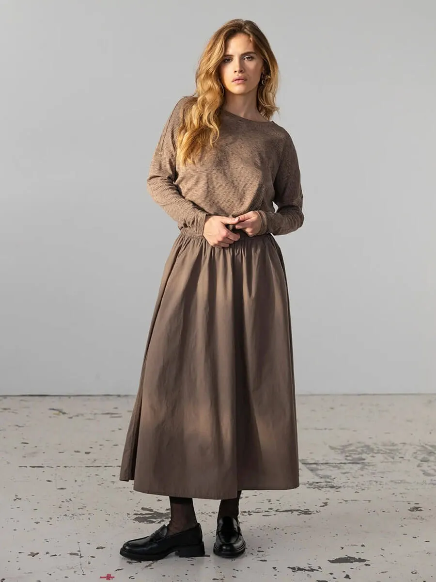 Hailey Skirt - Cotton - Walnut