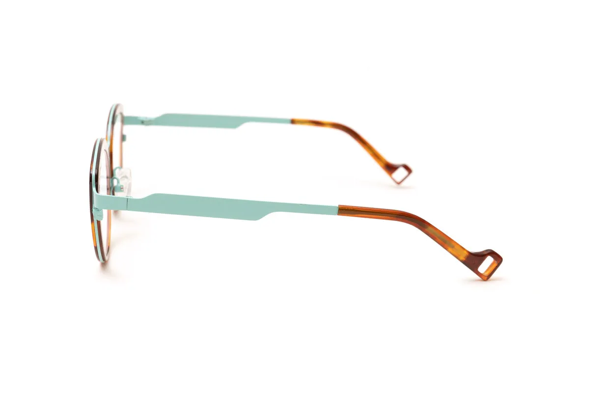 HARBOUR Tortoise & Aqua Blue Women's Reading Glasses, Blue Light Glasses