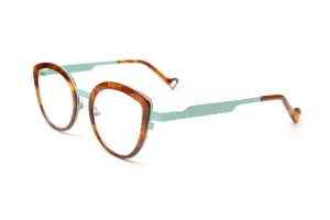 HARBOUR Tortoise & Aqua Blue Women's Reading Glasses, Blue Light Glasses