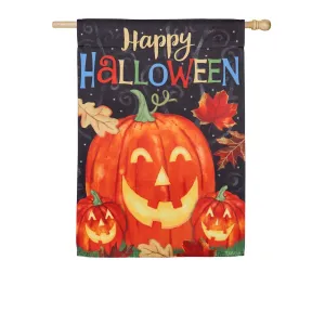 Haunted Halloween House Suede Flag,13s9270