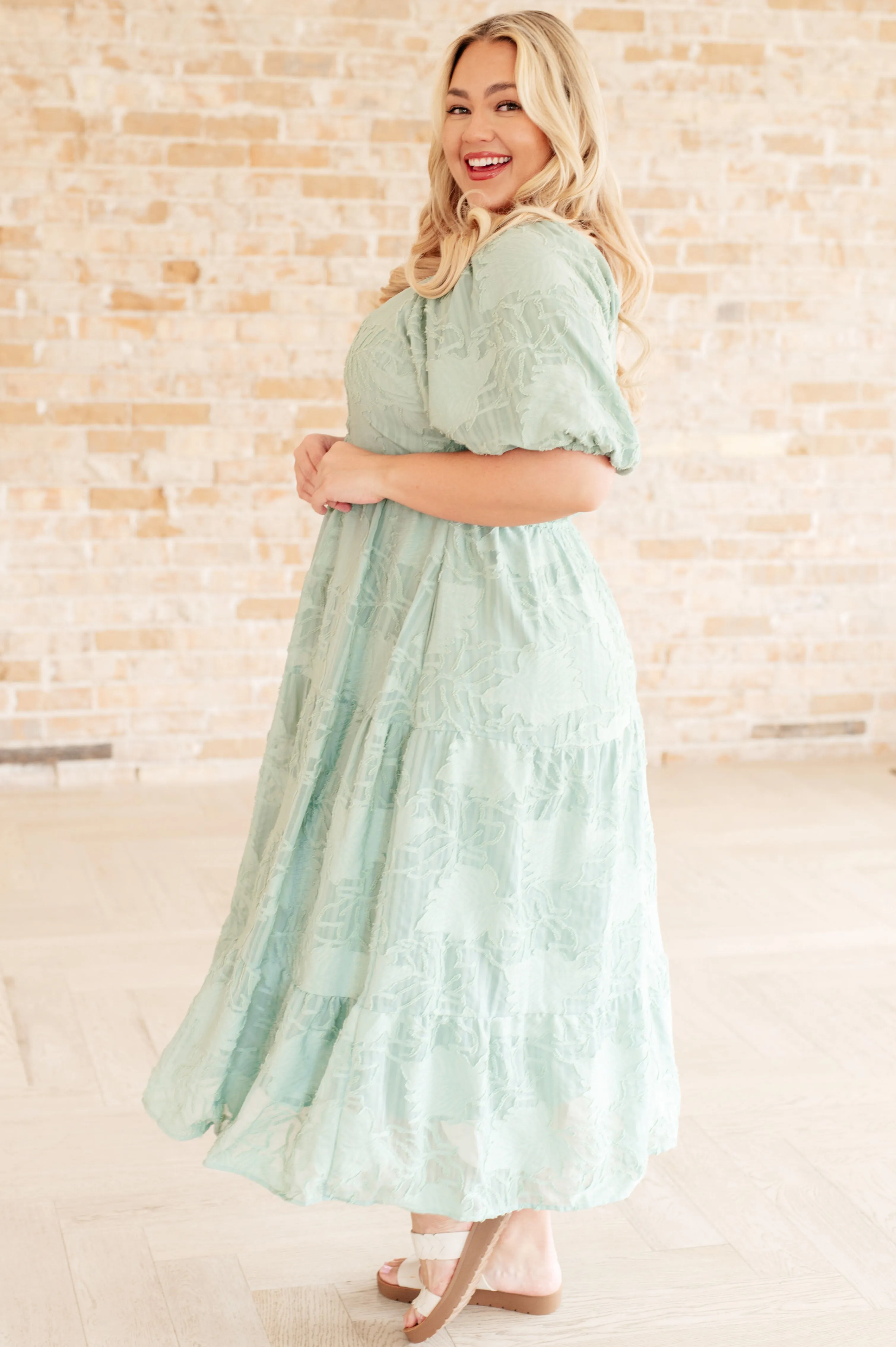 Hazel Blues® |  Power of the Babe Tiered Balloon Sleeve Dress