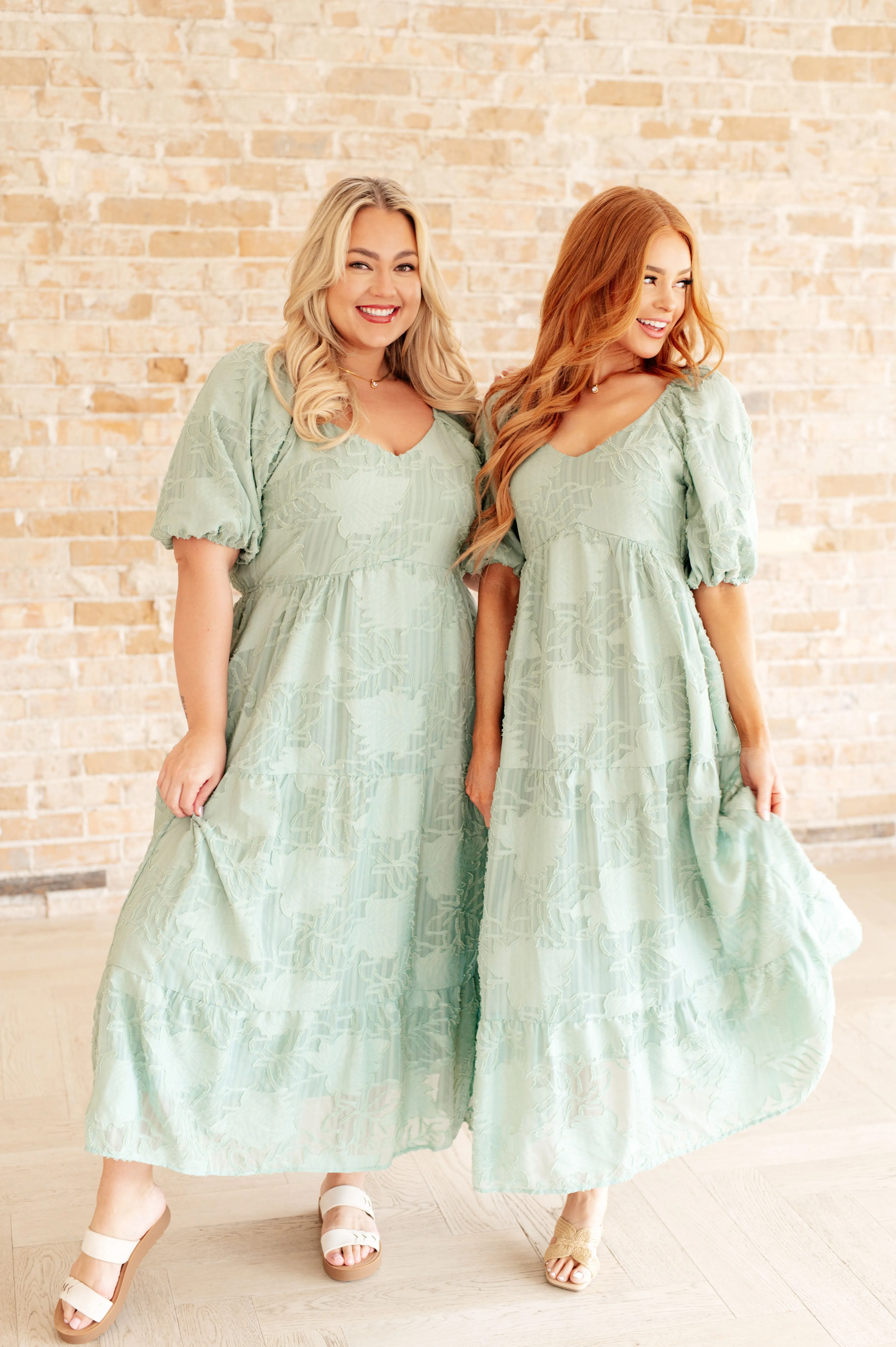 Hazel Blues® |  Power of the Babe Tiered Balloon Sleeve Dress