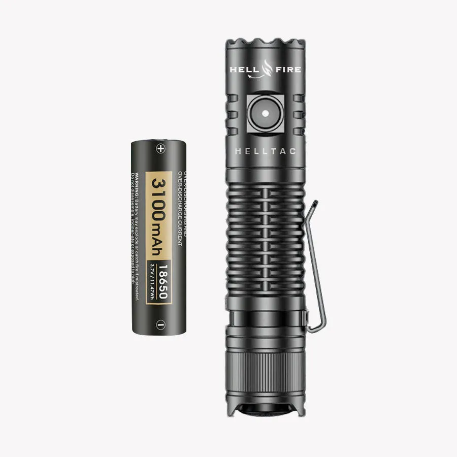 Hellfire Helltac 1900 Lumens Rechargeable Tactical Flashlight