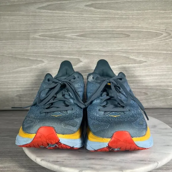 Hoka One One Clifton 8 Mens 10D Running Shoes Goblin Blue Yellow 1119393 GBMS