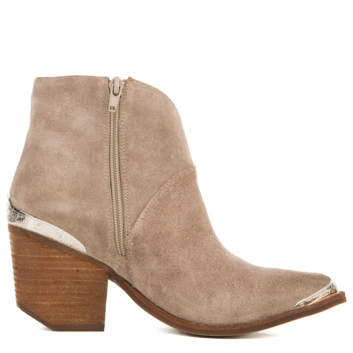 Jeffrey Campbell Cahuenga Taupe Western Booties Taupe