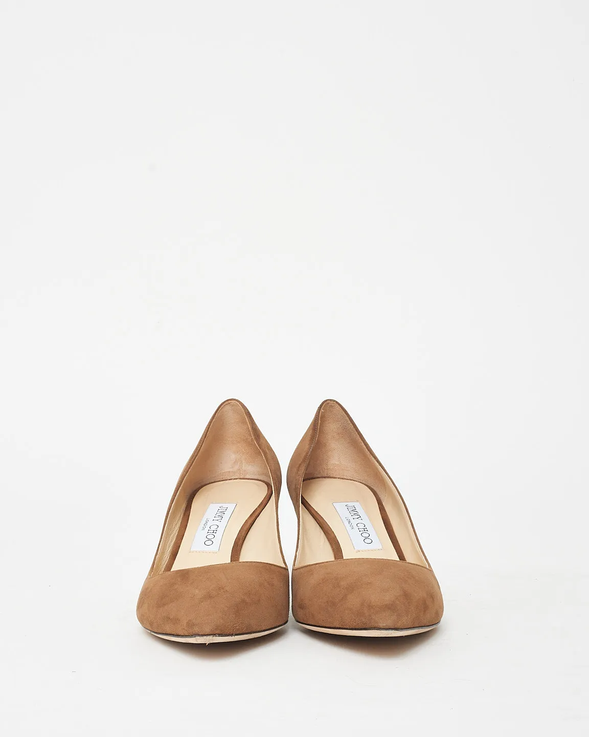 Jimmy Choo Brown Suede Romy 60 MM Pumps - 40