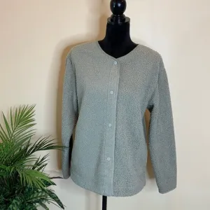 JOIE sage green snap button cardigan