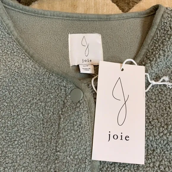 JOIE sage green snap button cardigan