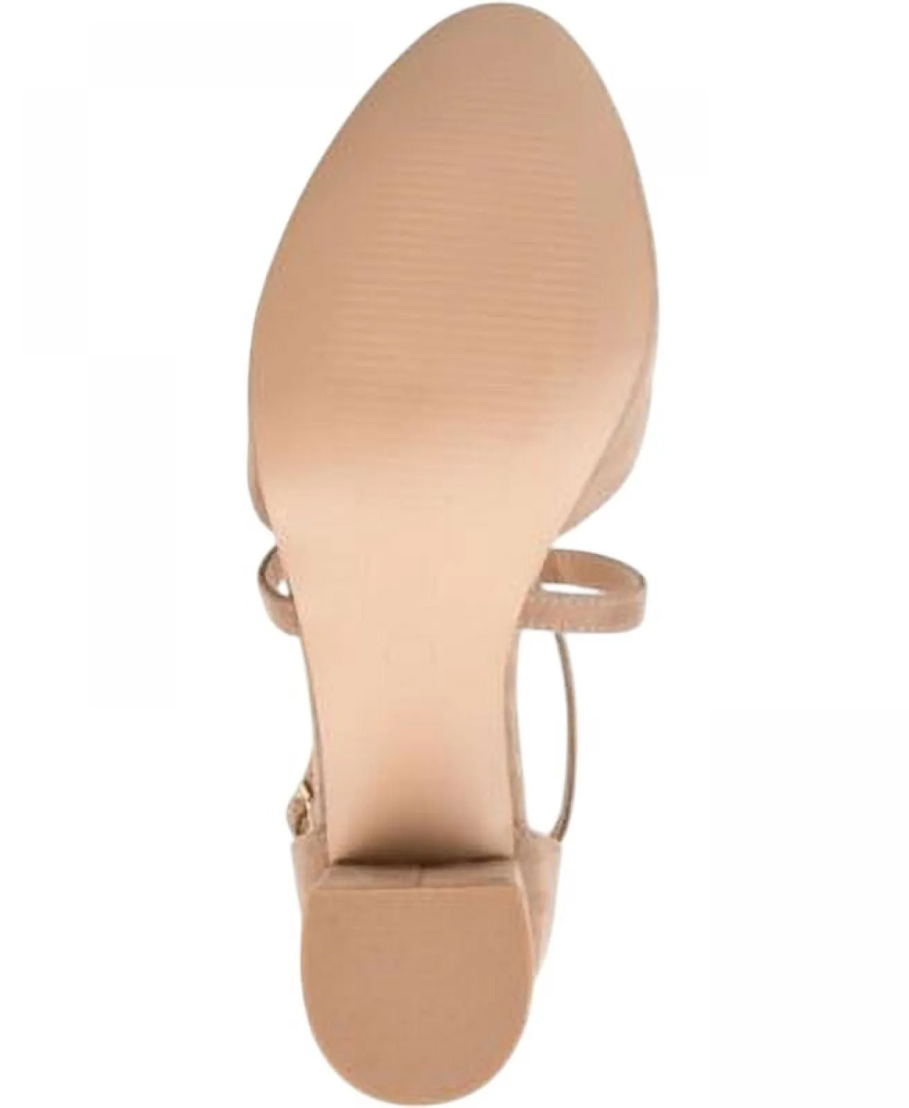 Journee Collection Foster Tru Comfort Foam Toe Block Heel Pumps Taupe Brown 6.5M