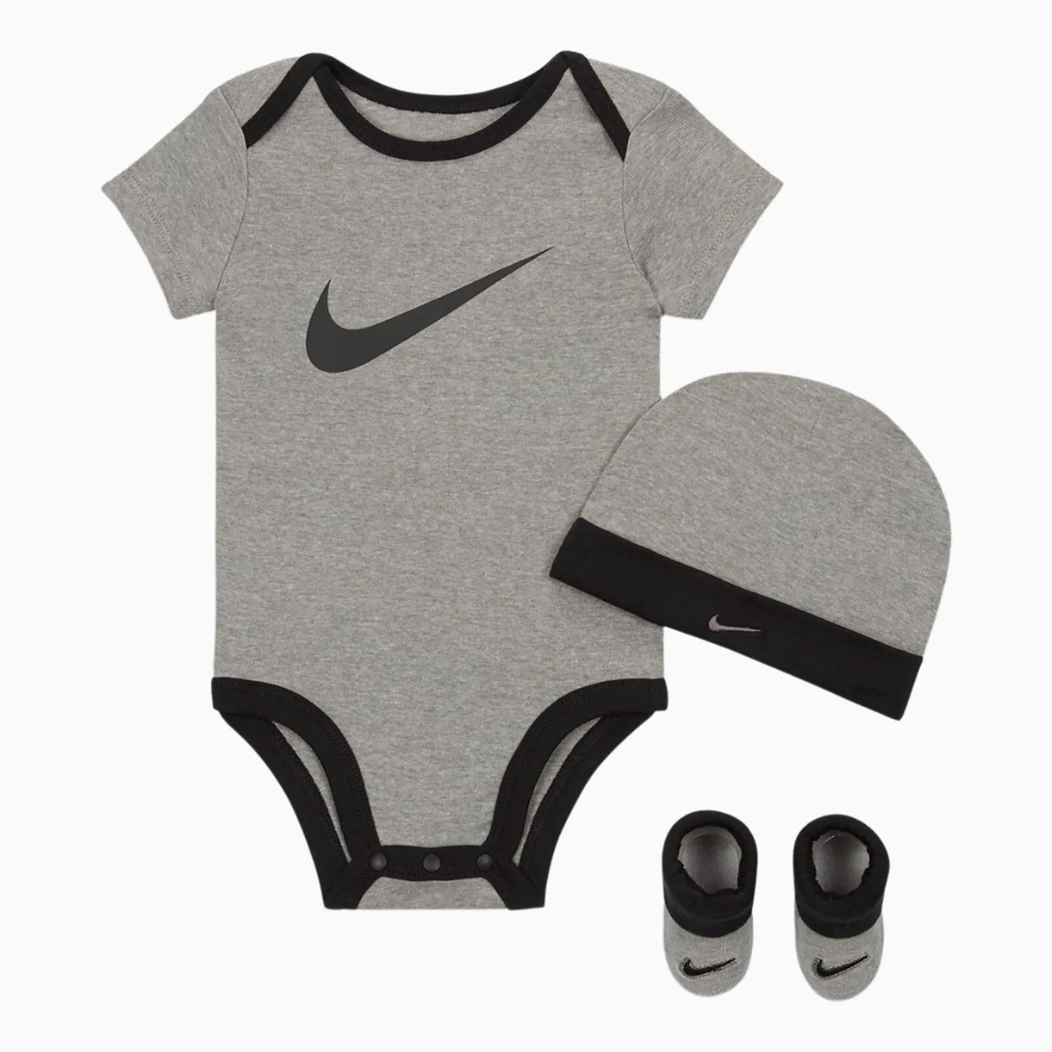 Kid's Swoosh Bodysuit Hat and Booties Outfit Infants