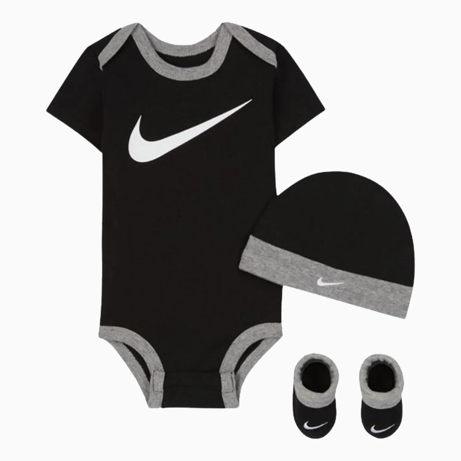Kid's Swoosh Bodysuit Hat and Booties Outfit Infants