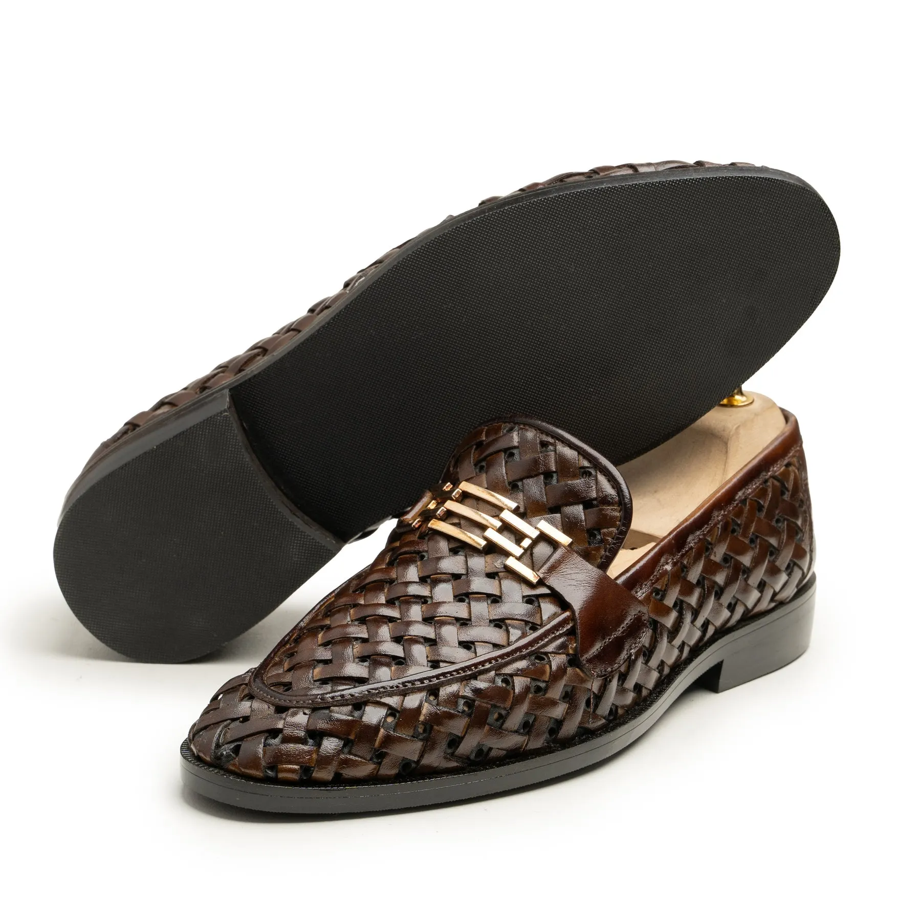 Knitted Brown loafers