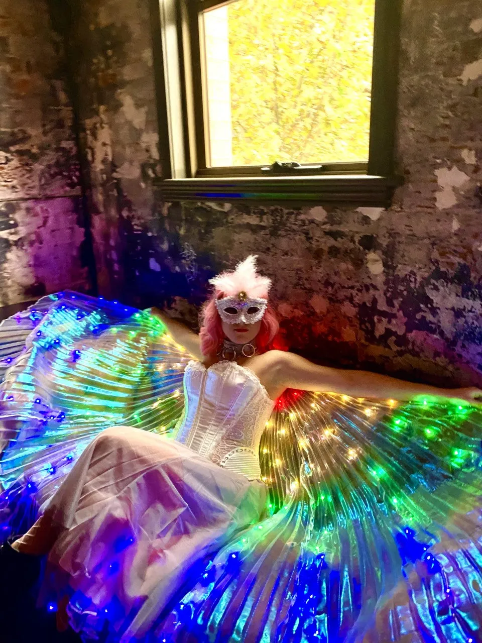 LED Light Up White Isis Wings