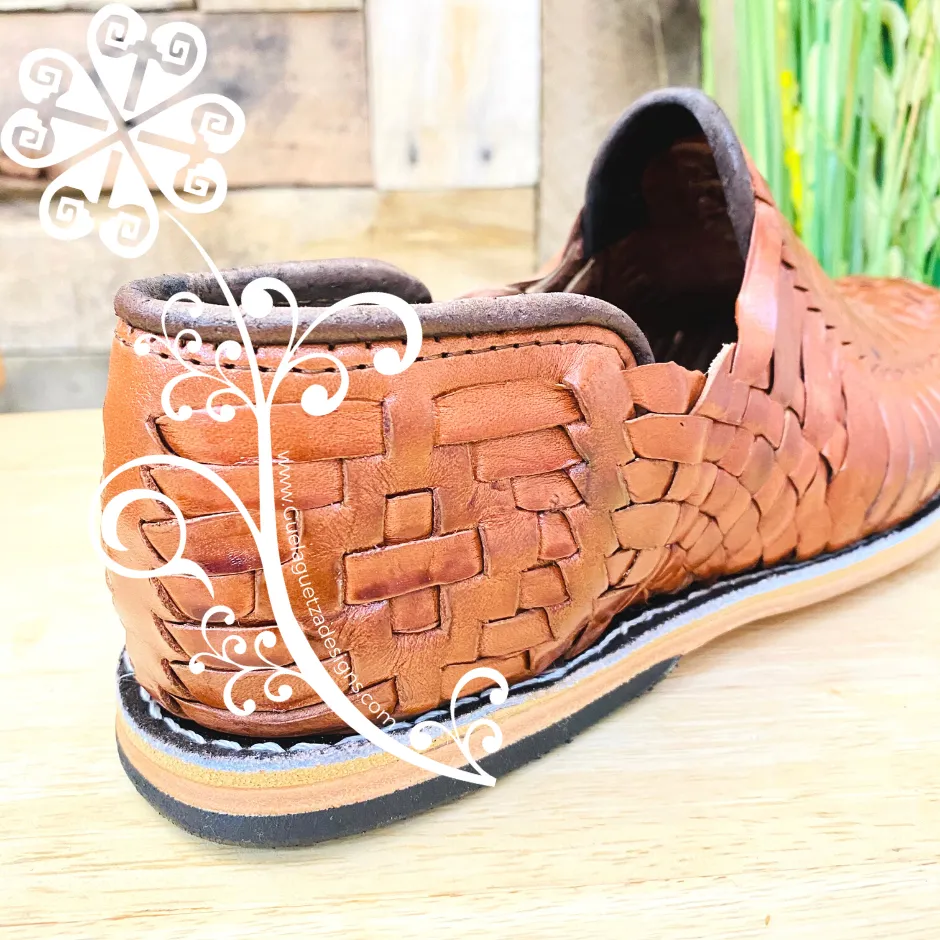 Light Brown Tejido Leather Men Shoes