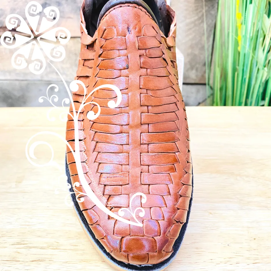 Light Brown Tejido Leather Men Shoes