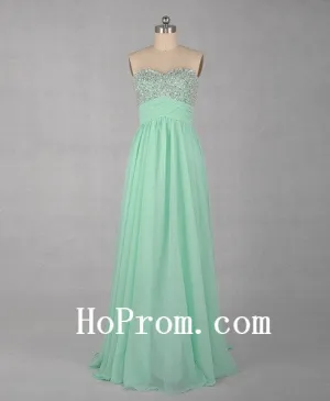 Light Green Prom Dresses,Chiffon Prom Dress,Evening Dress