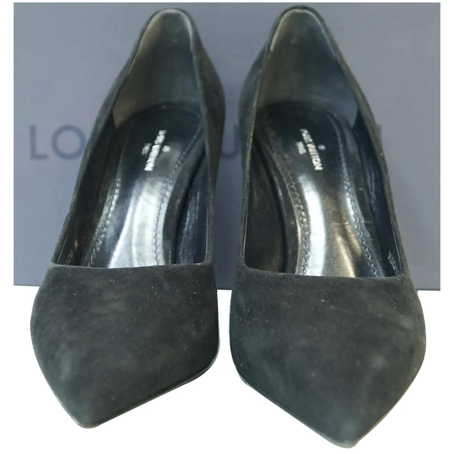 LOUIS VUITTON Rendez Vous Suede Leather Pumps Black US 6 - Last Call