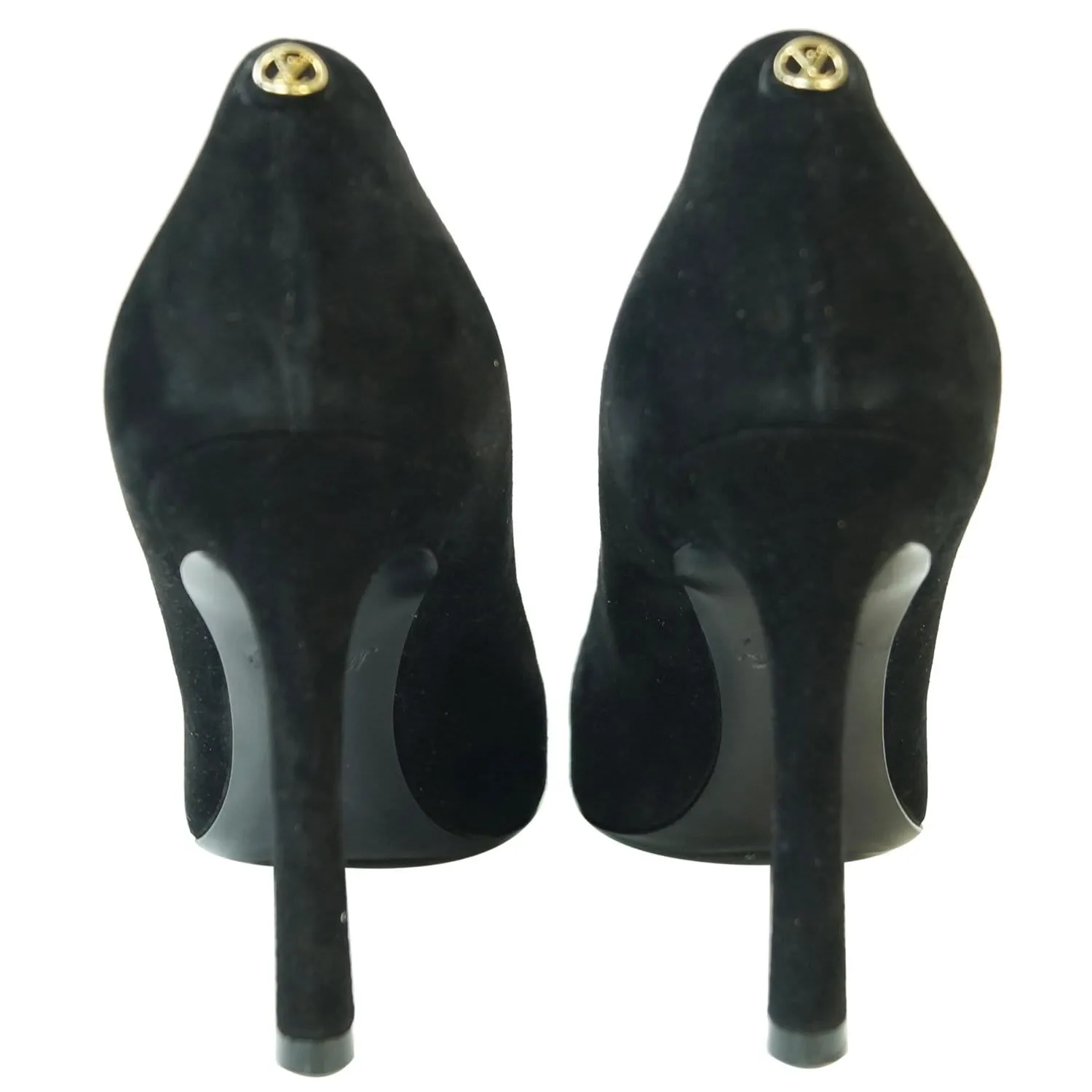 LOUIS VUITTON Rendez Vous Suede Leather Pumps Black US 6 - Last Call