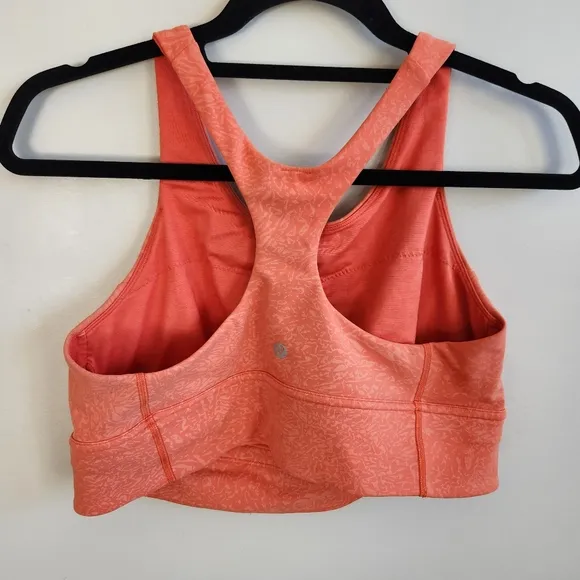 Lululemon Wunder Train Long-Line Bra Coral Razor Back Tang Top Style Size 14