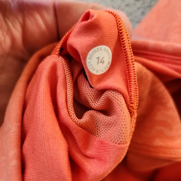 Lululemon Wunder Train Long-Line Bra Coral Razor Back Tang Top Style Size 14
