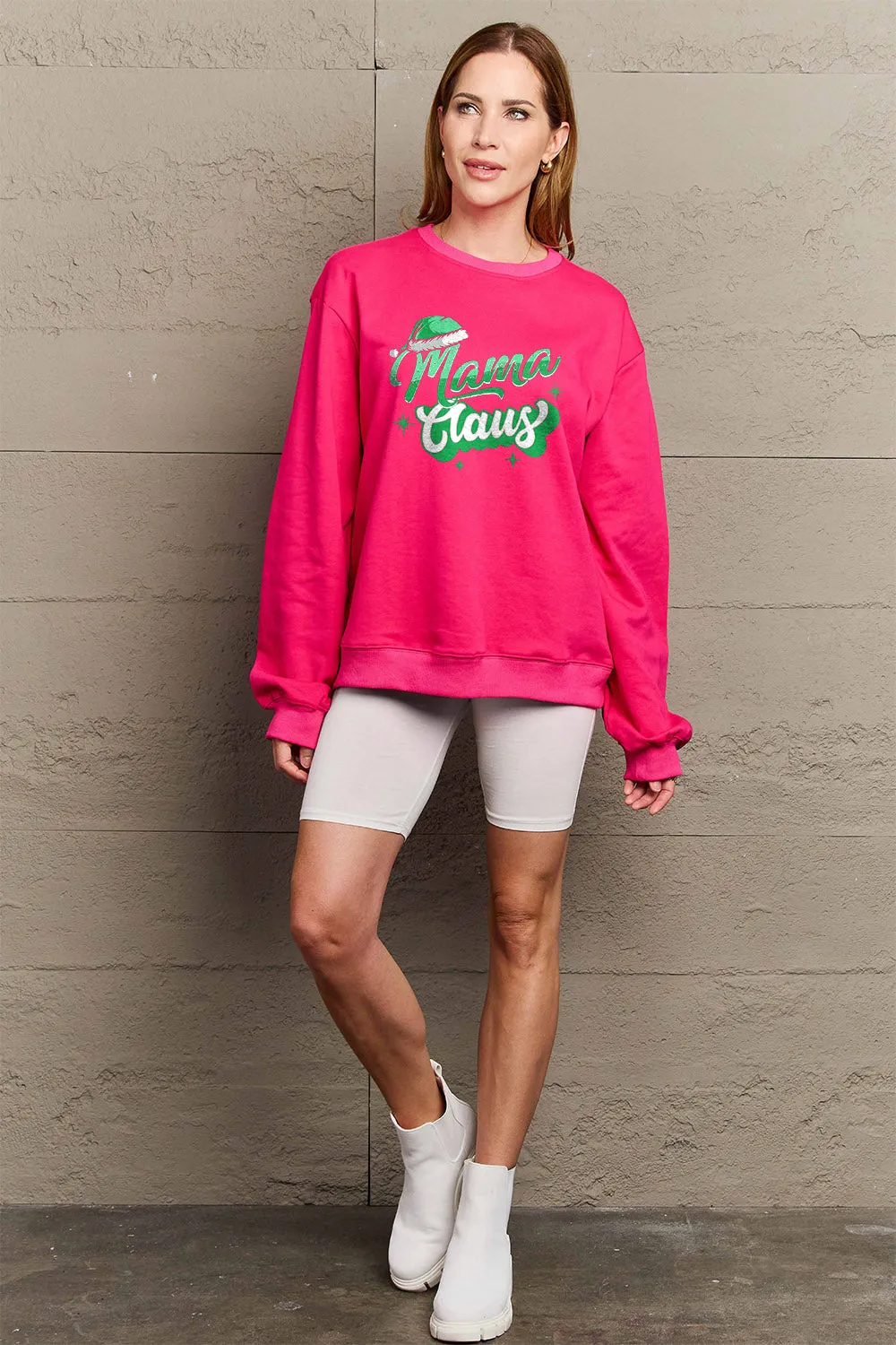 MAMA CLAUS Round Neck Sweatshirt