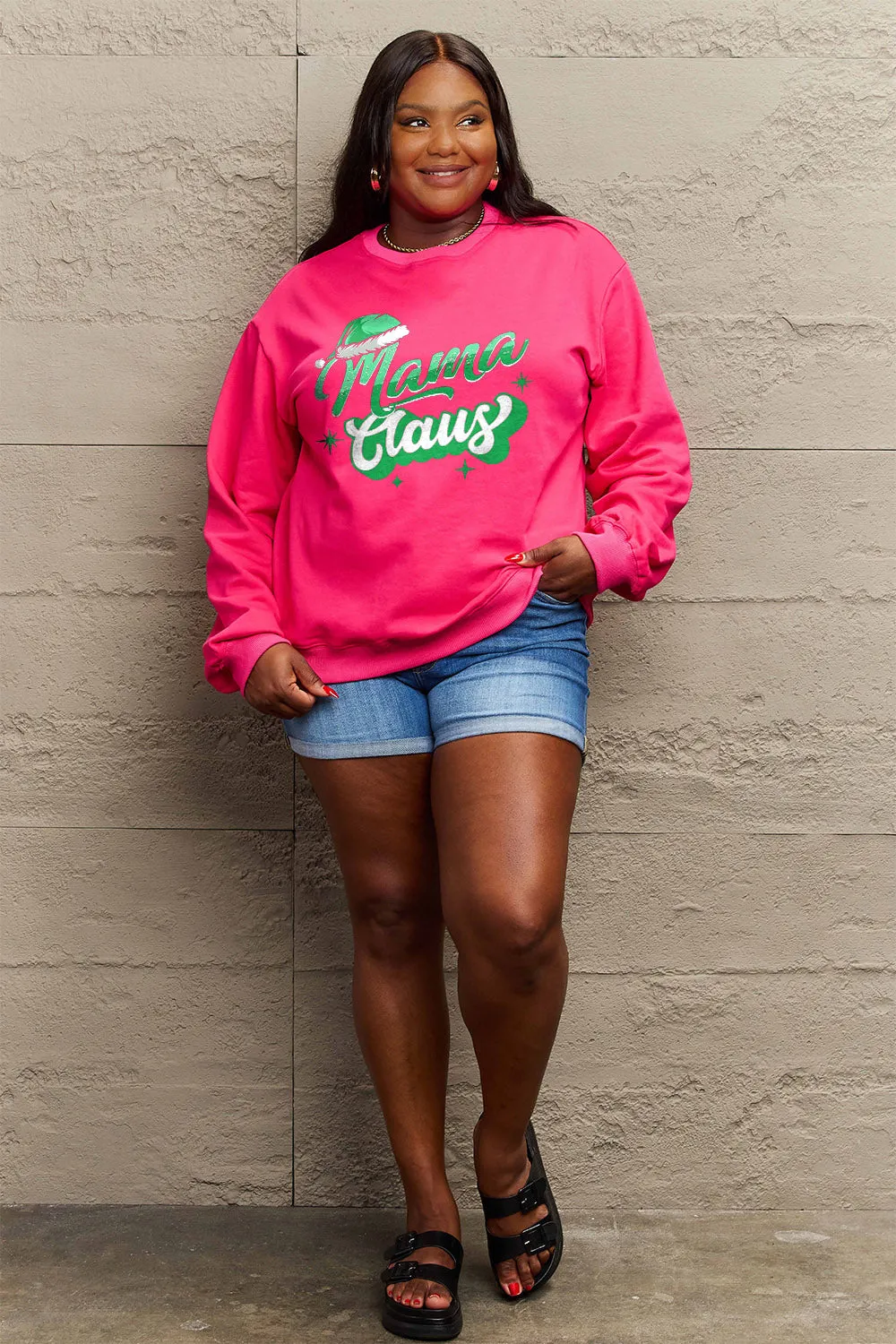 MAMA CLAUS Round Neck Sweatshirt