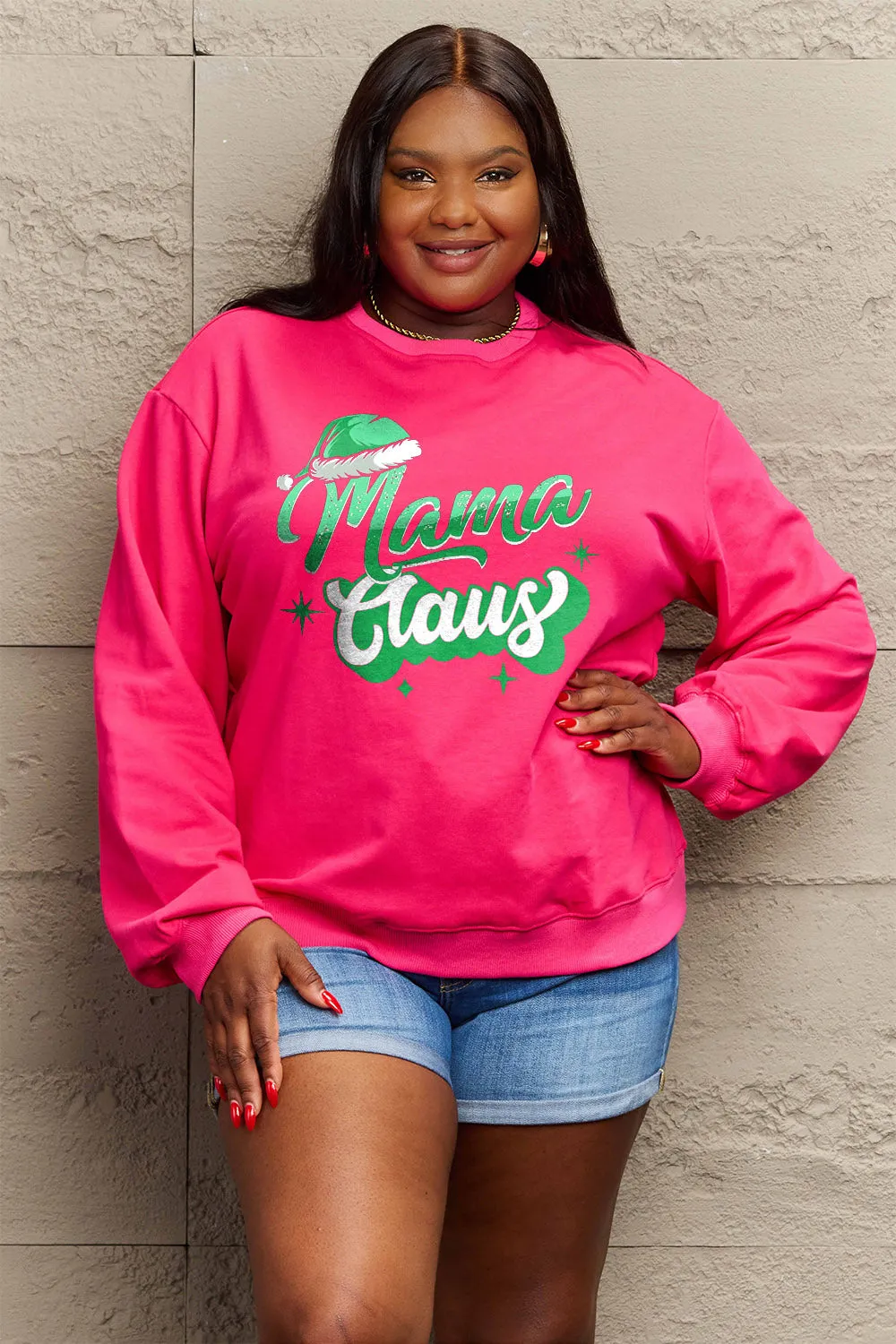 MAMA CLAUS Round Neck Sweatshirt
