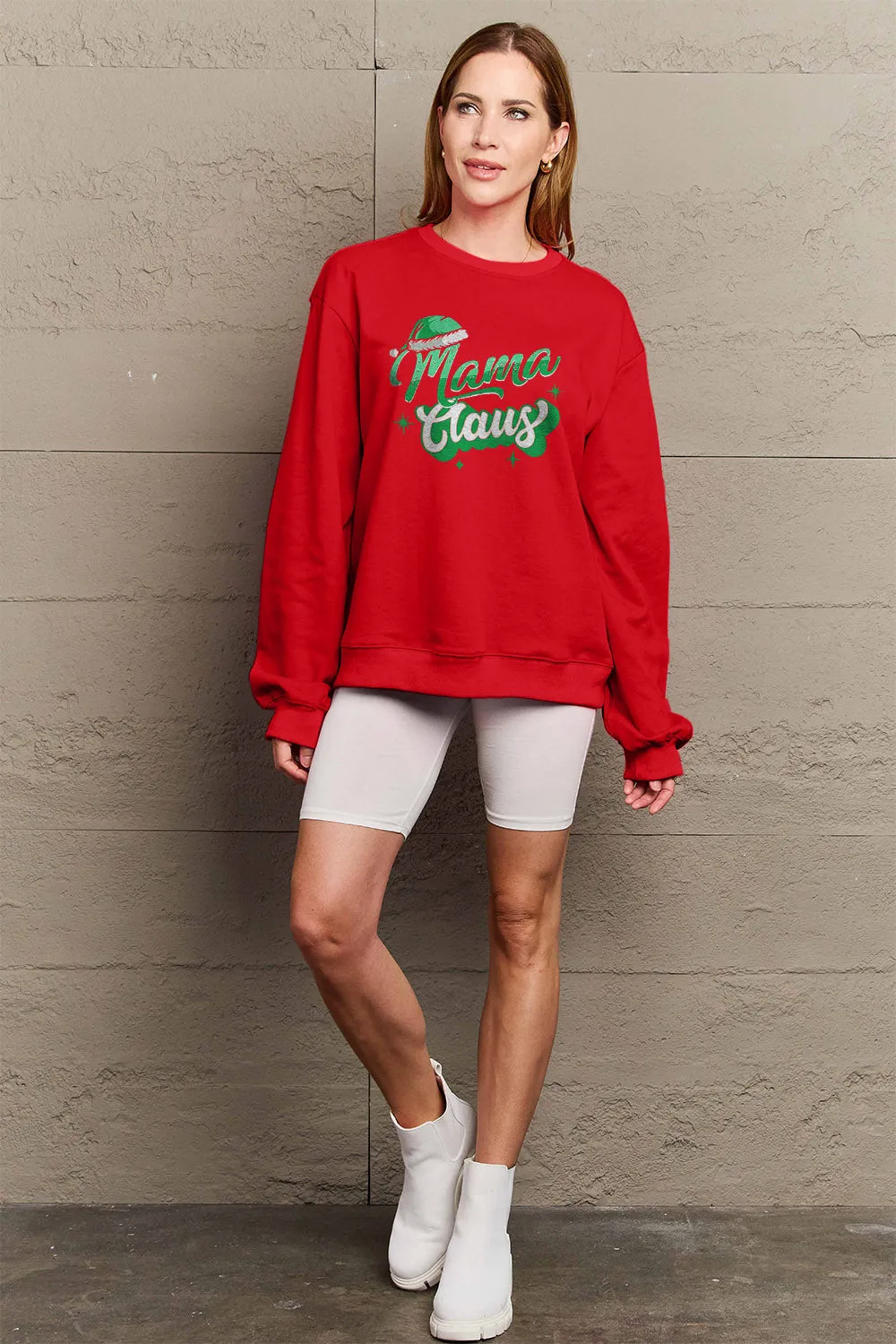 MAMA CLAUS Round Neck Sweatshirt