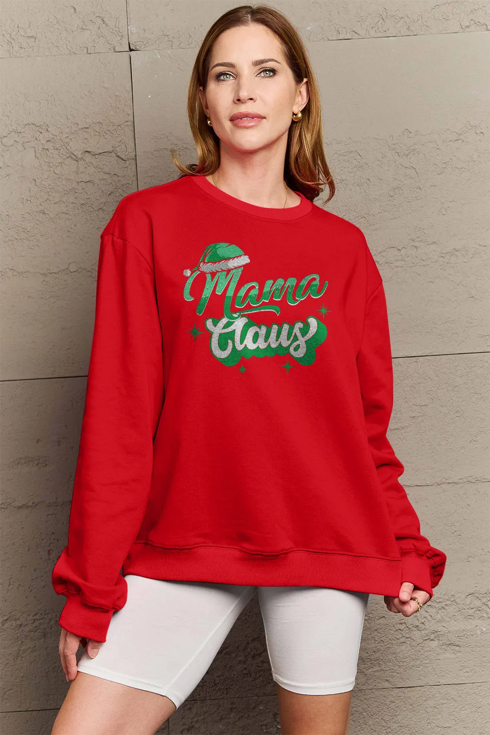 MAMA CLAUS Round Neck Sweatshirt