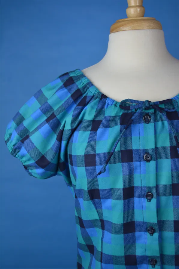 Mary Blouse - Flannel Blue
