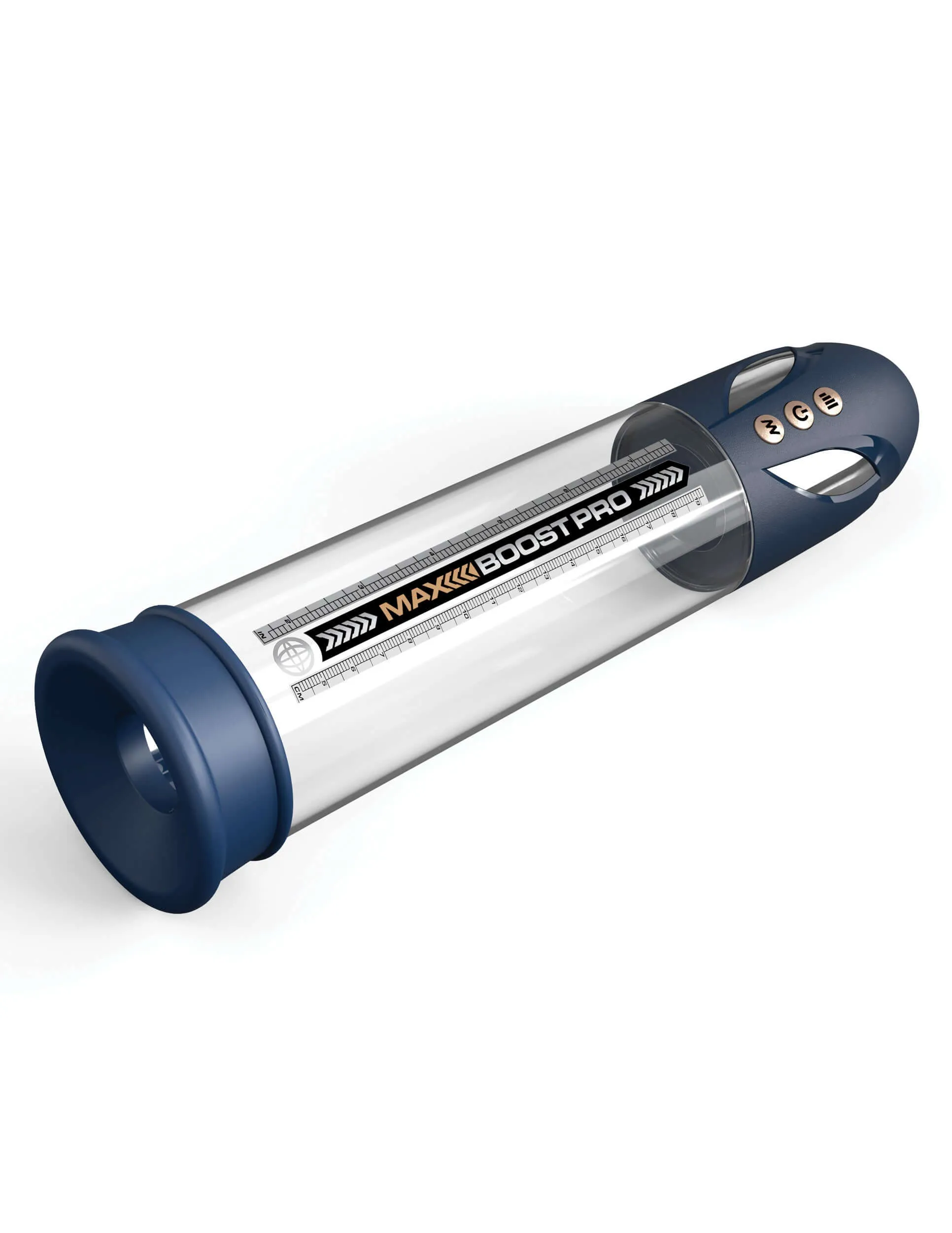 Max Boost Pro Flow Penis Pump - Blue/clear
