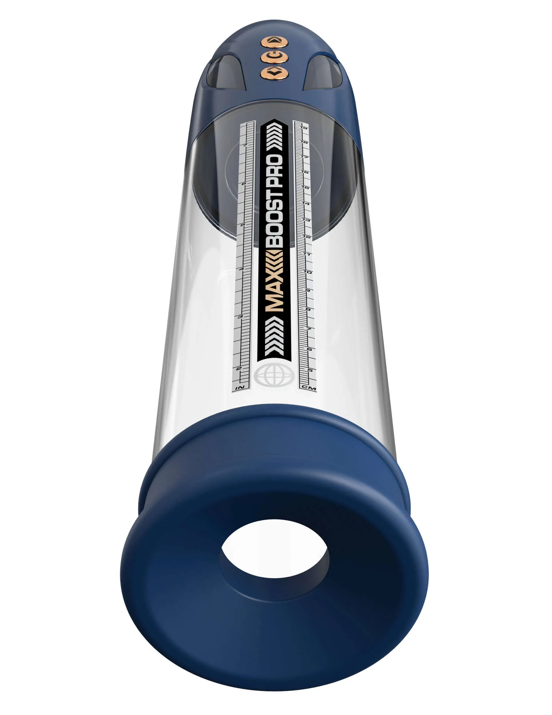 Max Boost Pro Flow Penis Pump - Blue/clear