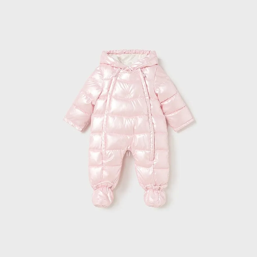 Mayoral 2607 Convertible Baby Snowsuit - Rubor