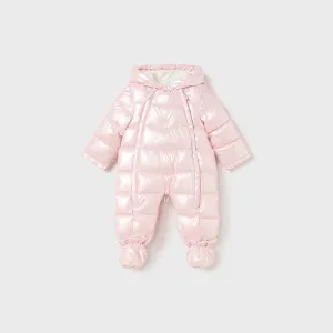 Mayoral 2607 Convertible Baby Snowsuit - Rubor