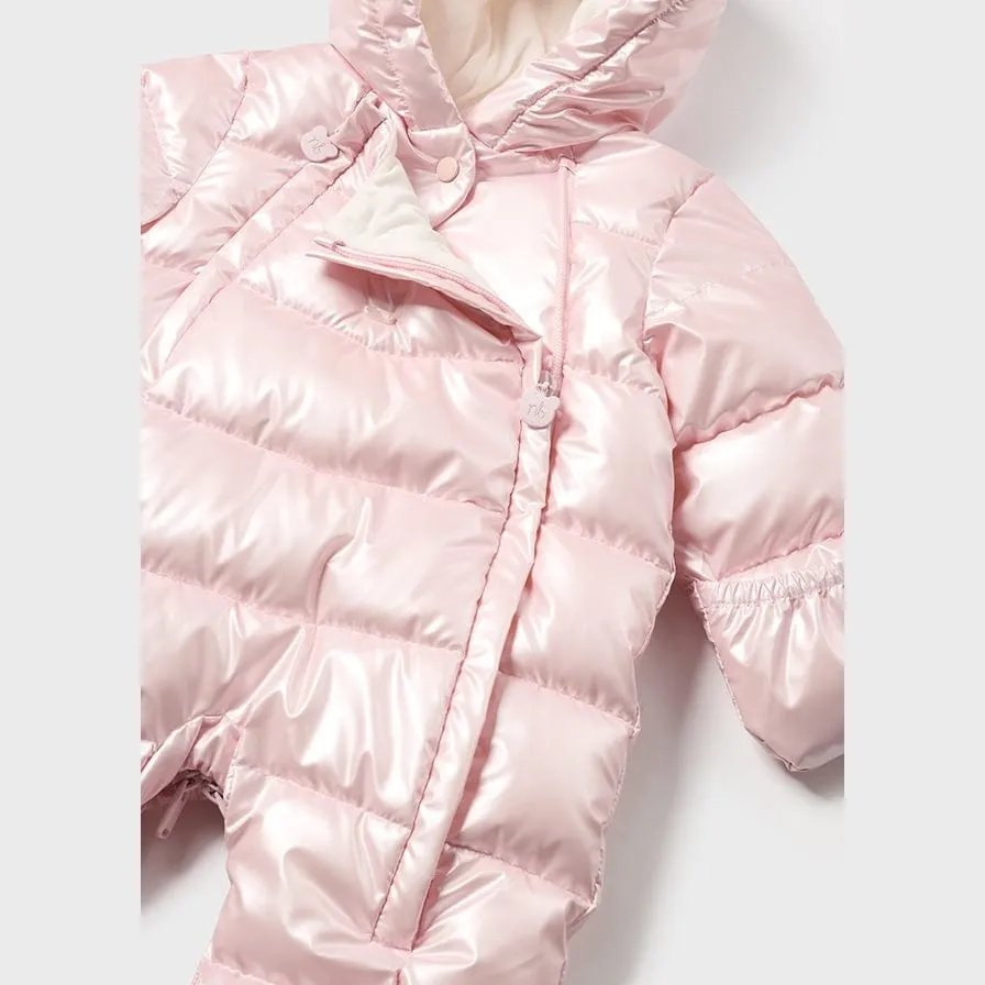 Mayoral 2607 Convertible Baby Snowsuit - Rubor
