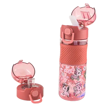 MCK TKDK Water Bottle (600ml),2 Lids, Cherry Blossom-2 Colors