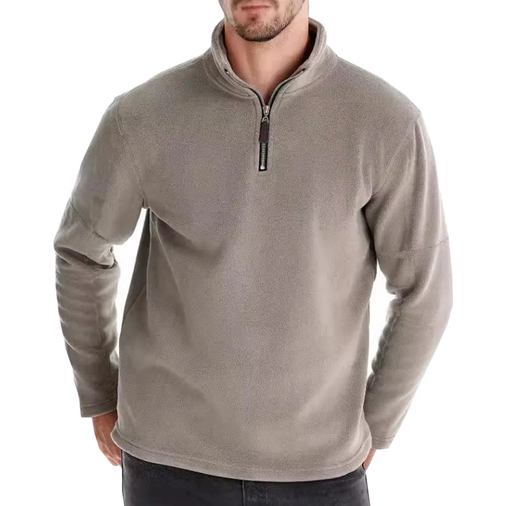 Mens 1/4 Zip Fleece Jumper - Black