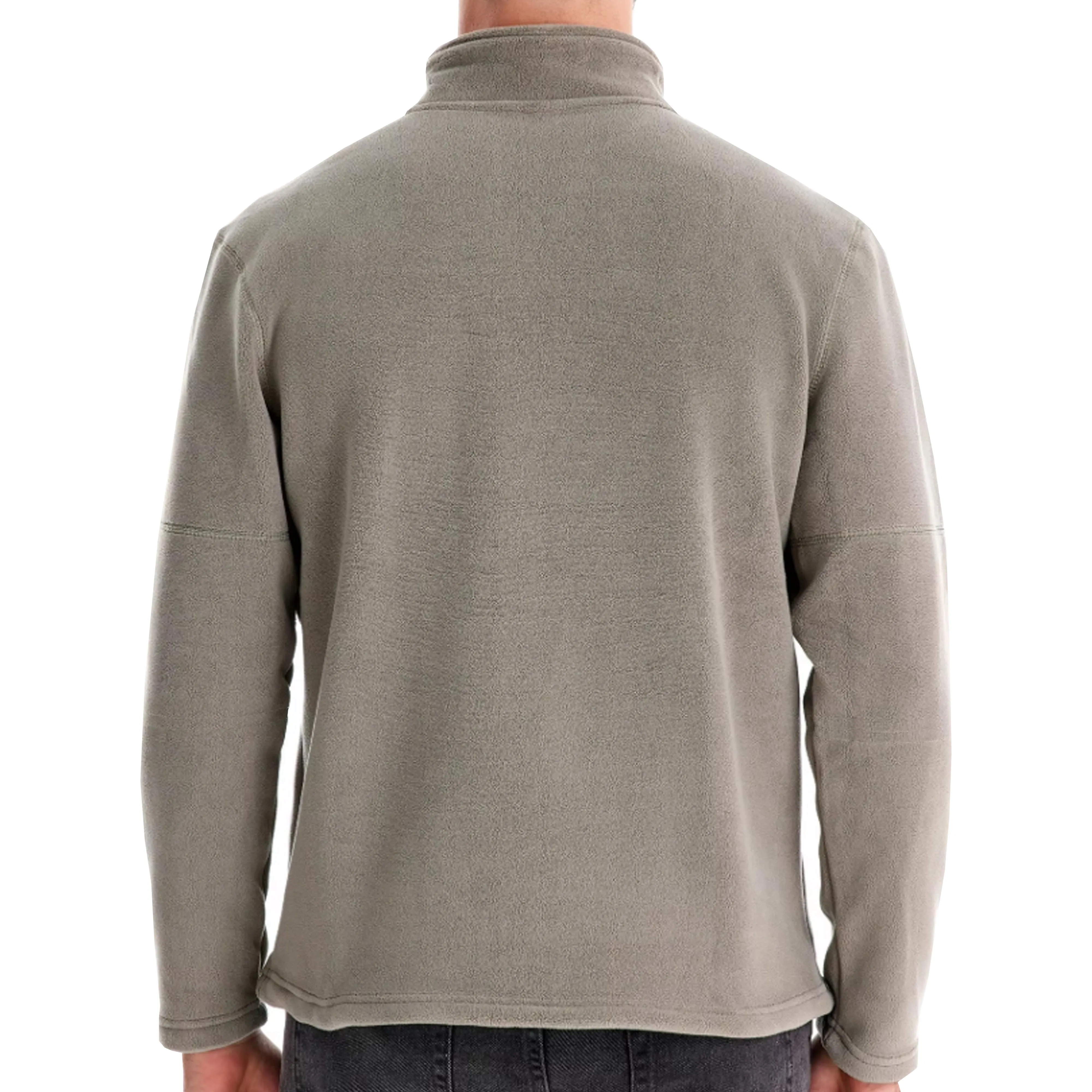 Mens 1/4 Zip Fleece Jumper - Black