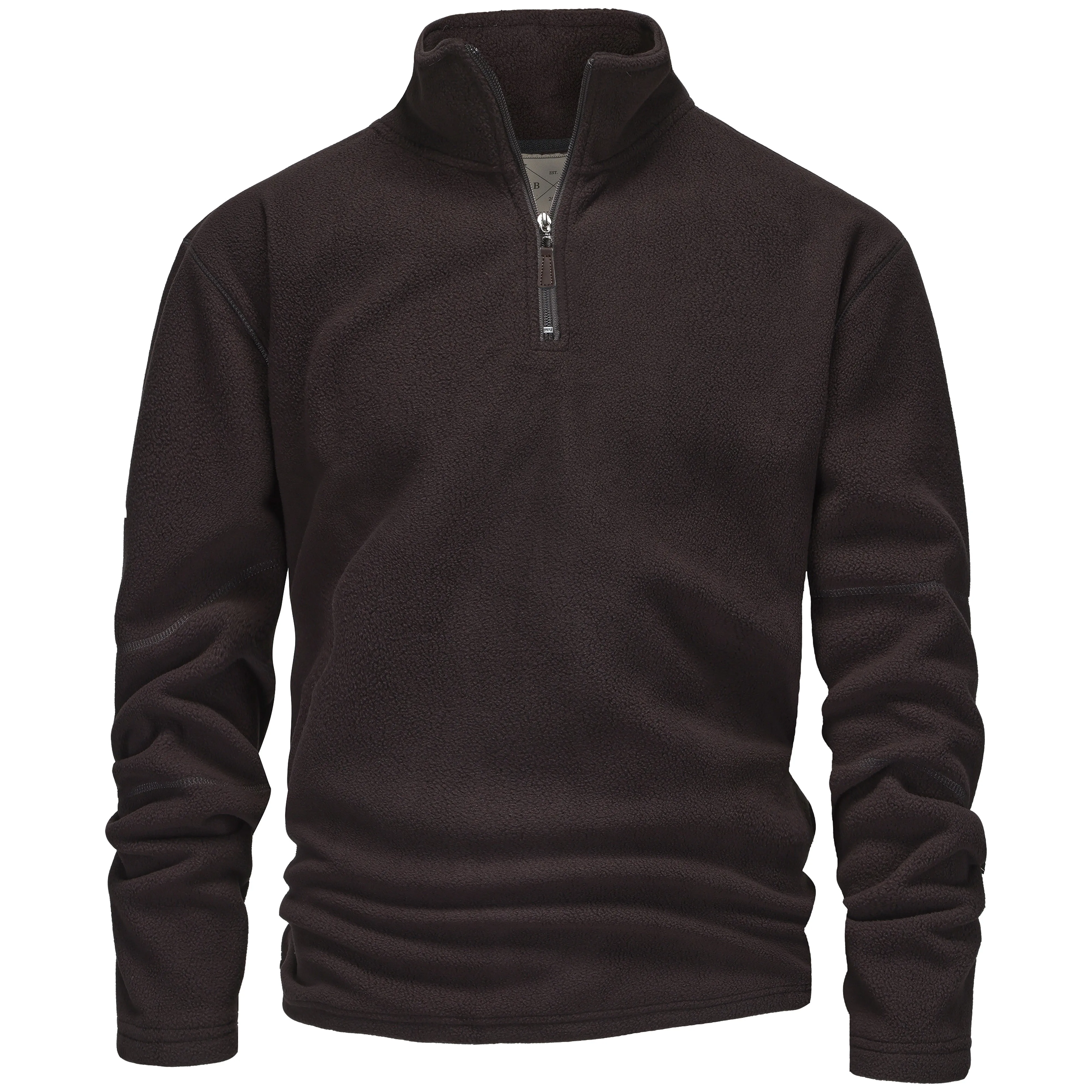 Mens 1/4 Zip Fleece Jumper - Black
