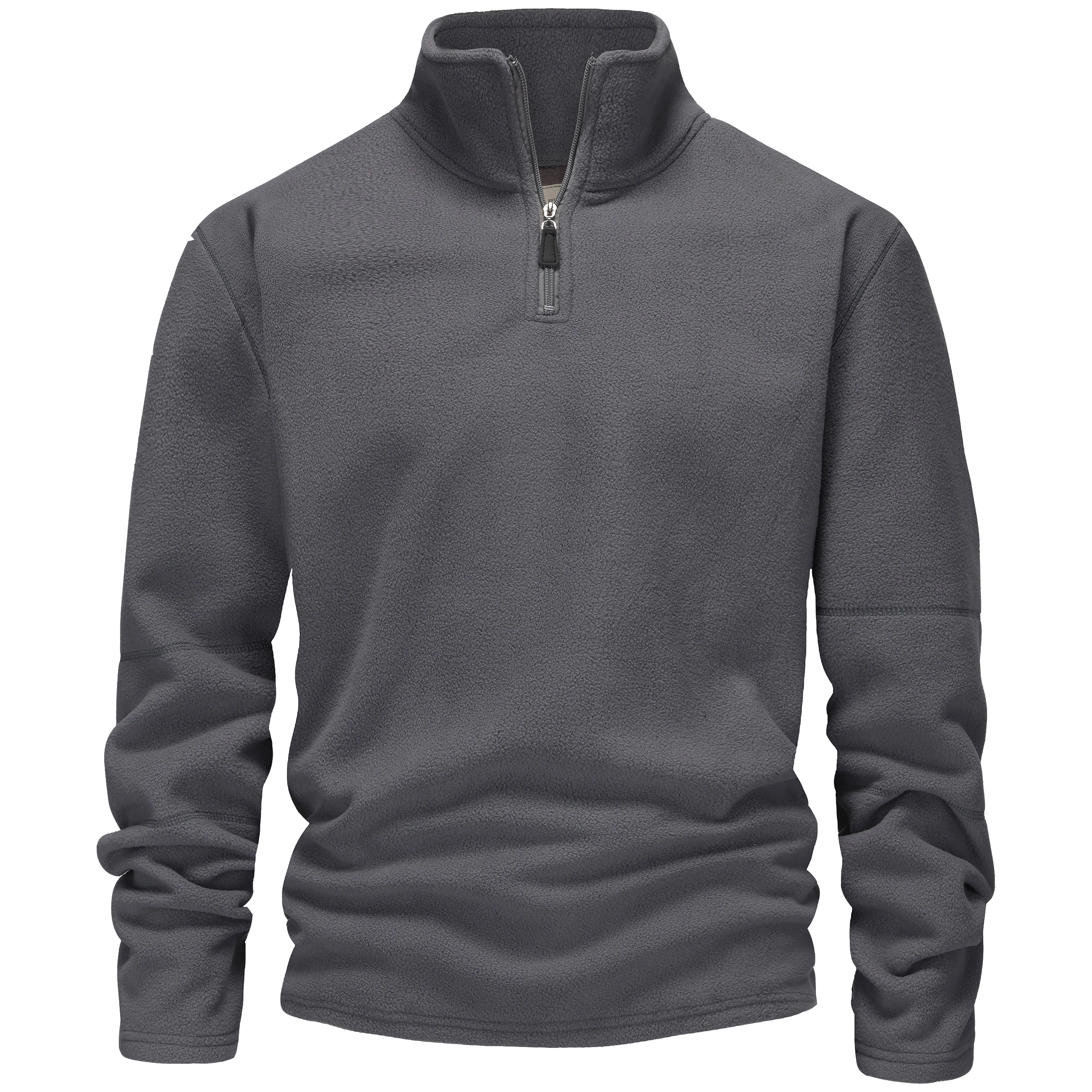Mens 1/4 Zip Fleece Jumper - Black