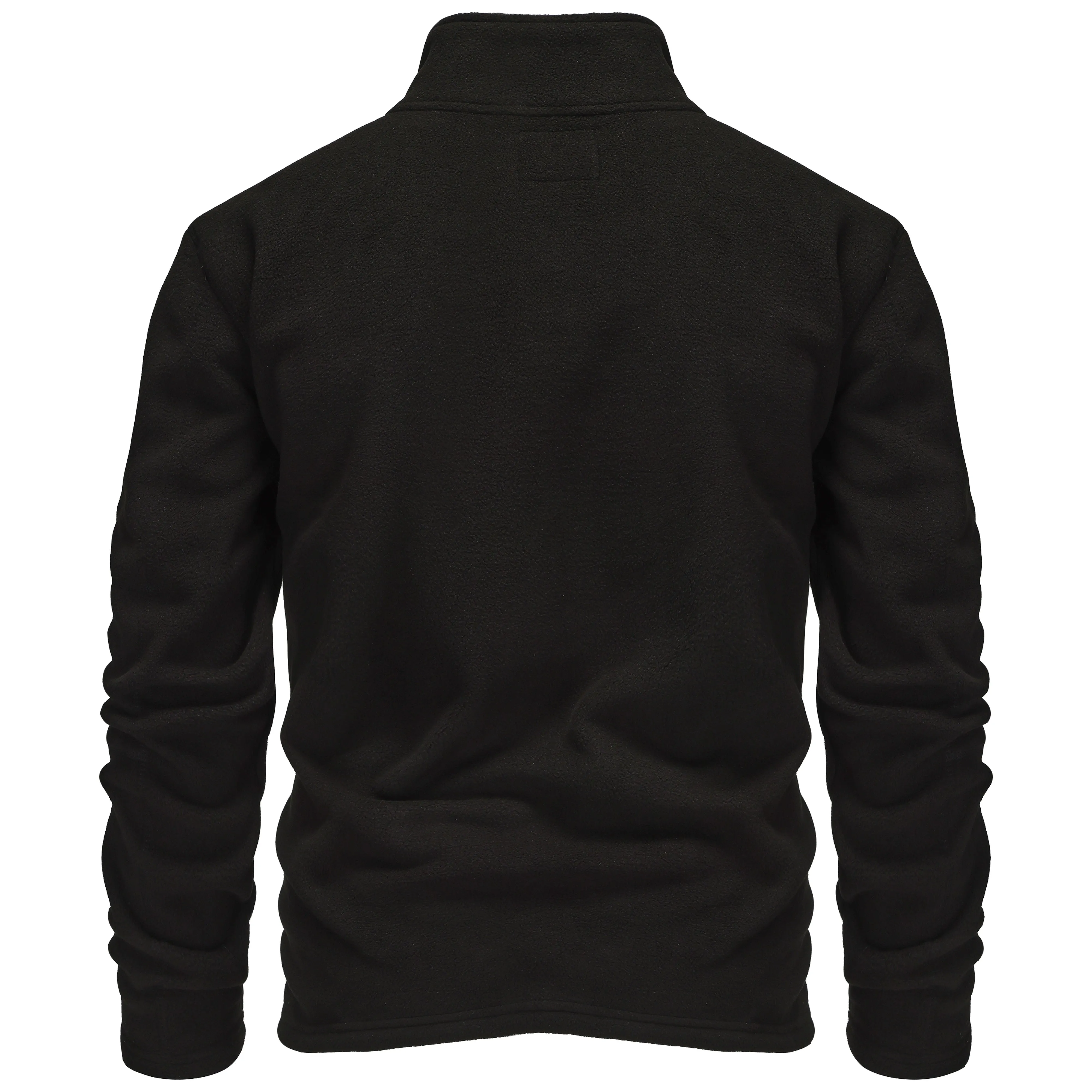 Mens 1/4 Zip Fleece Jumper - Black