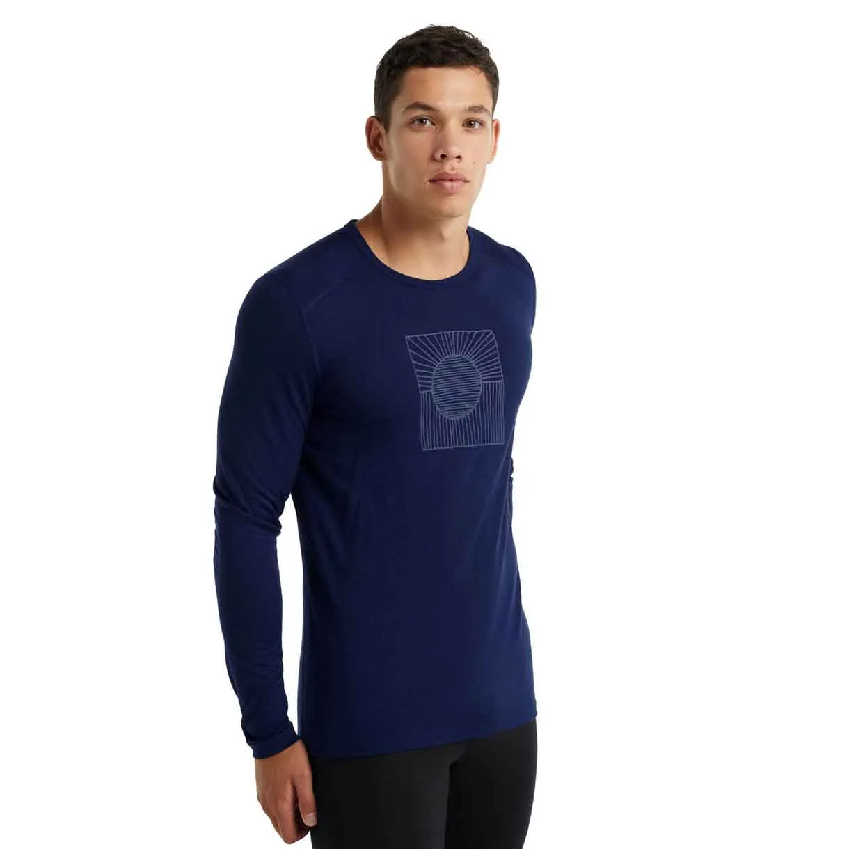 Mens 200 Oasis Long Sleeve Crewe Solar