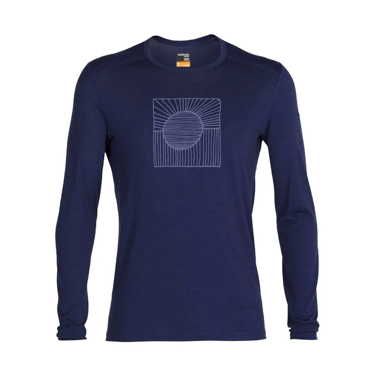 Mens 200 Oasis Long Sleeve Crewe Solar
