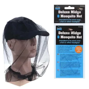 Midge Mosquito Mesh Head Net Hat Insect Fly Face Protector Camping Hiking Travel